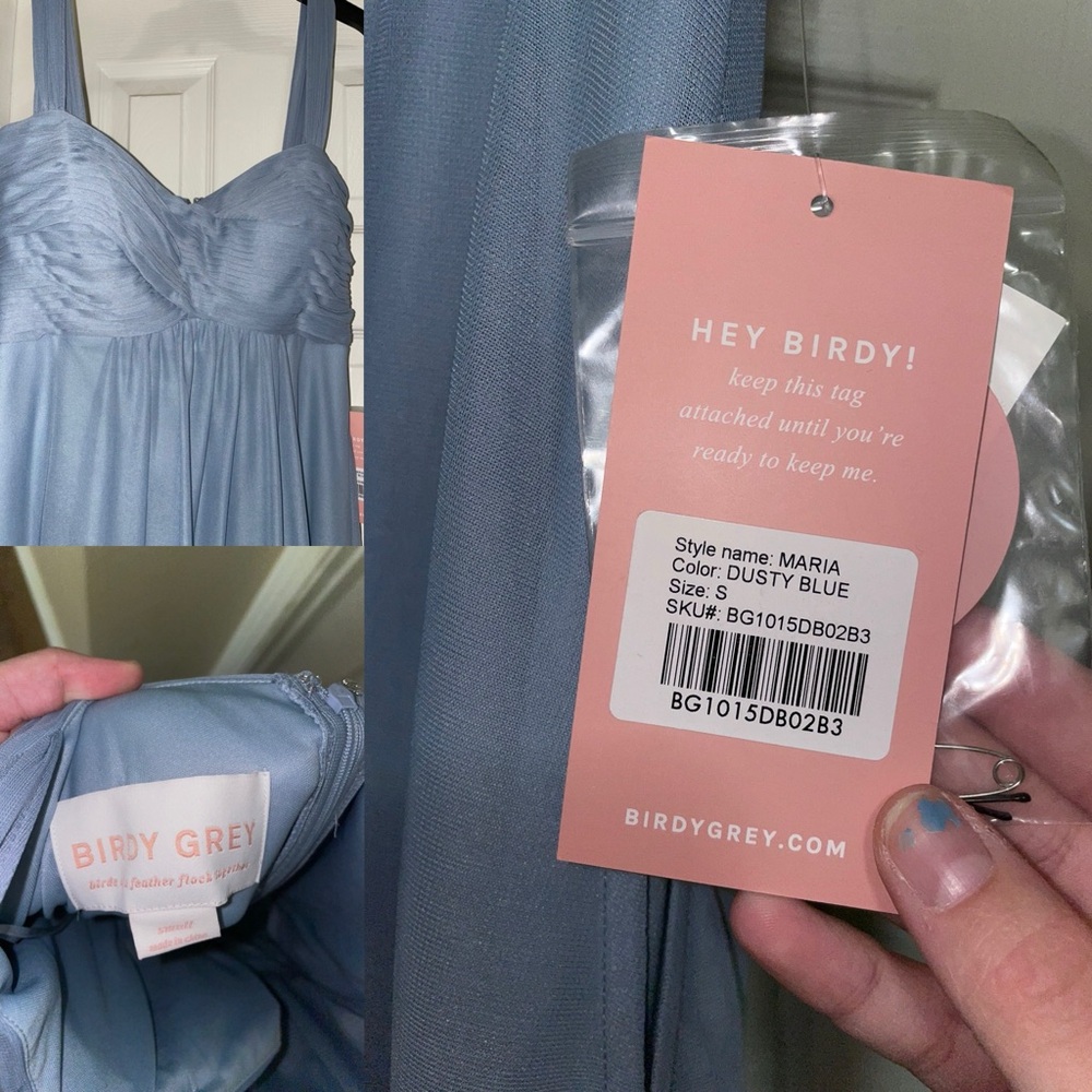 Small dusty blue dress by Birdy Grey